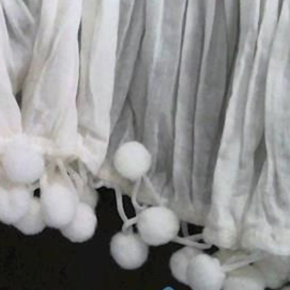 Tory Burch White Cotton Scarf - Picture 6 of 8